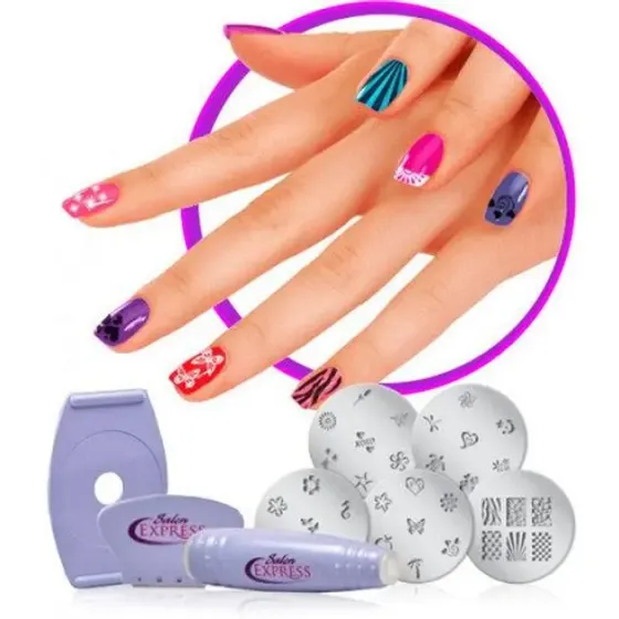 Маникюрный набор для узоров на ногтях Салон Экспресс, стемпинг для маникюра Salon Express Коломия