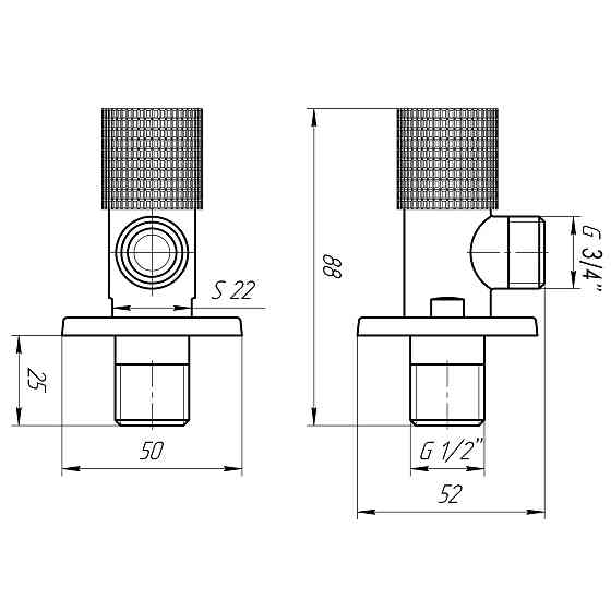 Кран кутовий кераміка SOLOMON EXCLUSIVE 1/2″X3/4″ 989 BLACK/CHROME ( 1шт.) Луцк