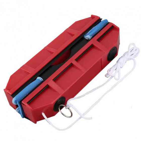 Щетка магнитная для мытья стекол с двух сторон Glider Красная IG-35 Львов