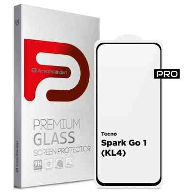 Скло захисне Armorstandart Pro Tecno Spark Go 1 (KL4) Black (ARM81172) Вінниця