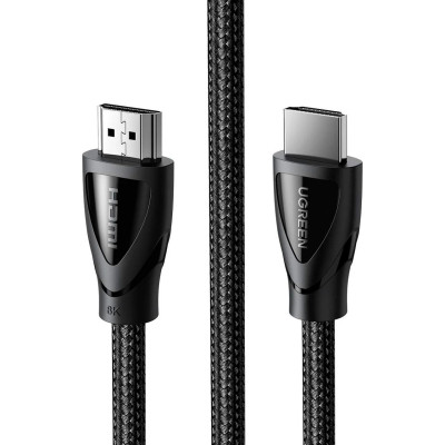 Кабель мультимедійний HDMI M to HDMI M 2.0m braided HD140 black Ugreen (80403) Вінниця - фото 2