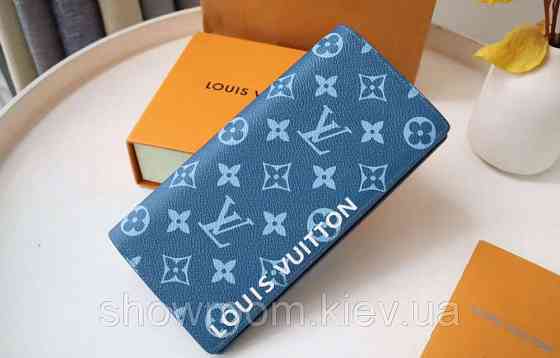 Чоловічий брендовий гаманець (82790) Lux blue Київ