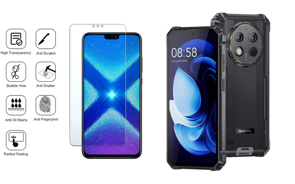 Захисне скло NeoGlass для OUKITEL WP28, WP28E, WP28S – надпрозоре та стійке Київ - фото 4