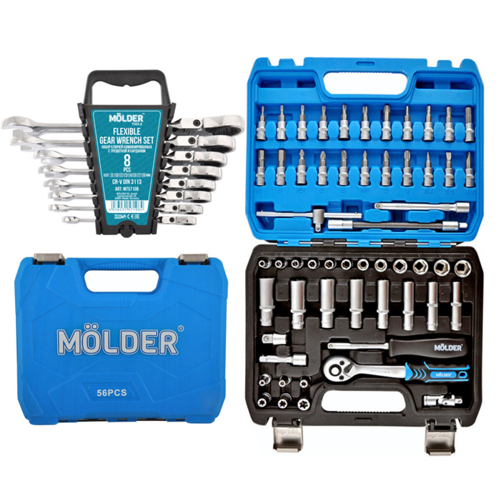 Професійний набір інструментів для авто з тріскачкою Molder Киев - изображение 1