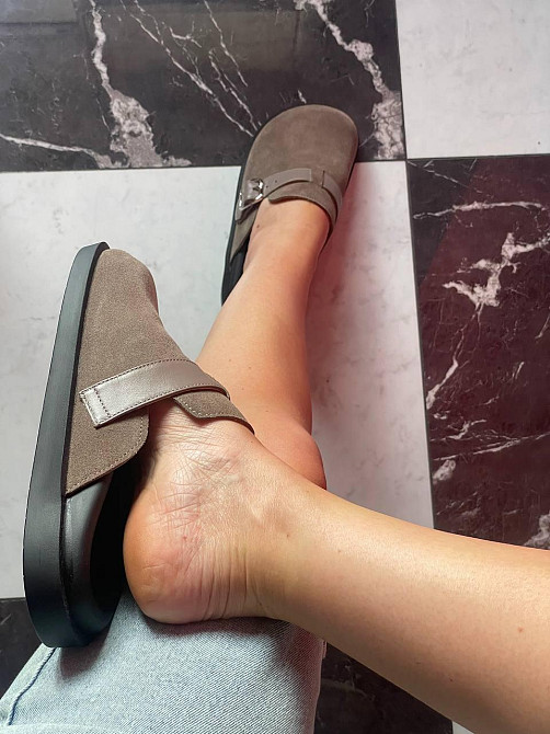 SEE SEVEN Модні шльопанці жіночі замшеві капучино із закритим носком літні SEE SEVEN 1611 37р. Коломия - фото 4