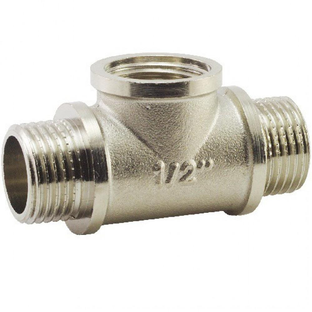 Тройник 1/2'' наруж/внутр/наруж никель Харьков - изображение 1