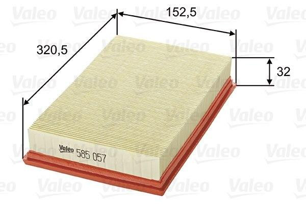 VALEO 585057 — Надежный воздушный фильтр для эффективной защиты двигателя и стабильной работы системы впуска Ковель - изображение 1