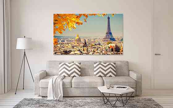 Картина полотно у вітальню / спальню    Париж     MLP_158  ( 60х30см ) 80x120 см Київ