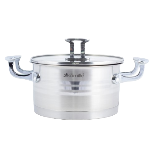 Каструля нержавіюча сталь 3,1л 20*11см з кришкою 5855 KAMILLE Житомир - изображение 2
