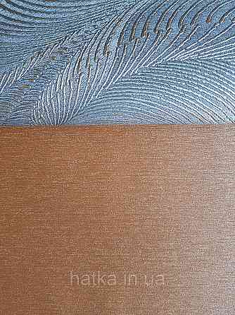 Обои виниловые на флизелиновой основе Rasch Incanto 1.06х10 однотонные тонкая полоска с глянцем терракотовые Киев