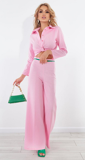 Брючный льняной костюм Киев - изображение 3