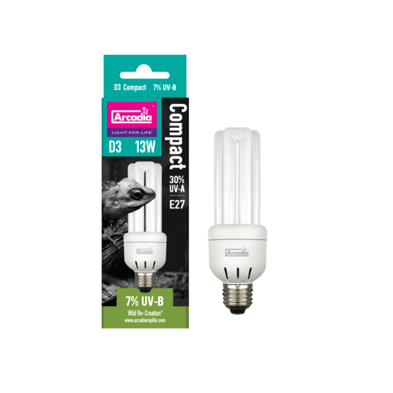 ARCADIA MINI TRIPLE U D3 7% UVB SCREW IN COMPACT 13 WATT (R2100280) ультрафіолетова лампа для рептилій Киев