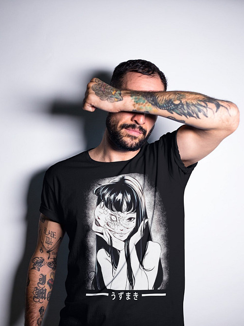 Футболка чоловіча з аніме принтом Томіе Джунджі Іто Аніме оверсайз (S/M/L) Чорний AnimeJ0017 Дніпро - фото 3