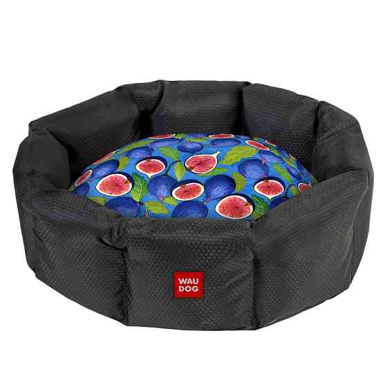 Лежанка для собак WAUDOG Relax, малюнок "Інжир", M, Ш 42 см, Д 52 см, В 19 см Коломыя