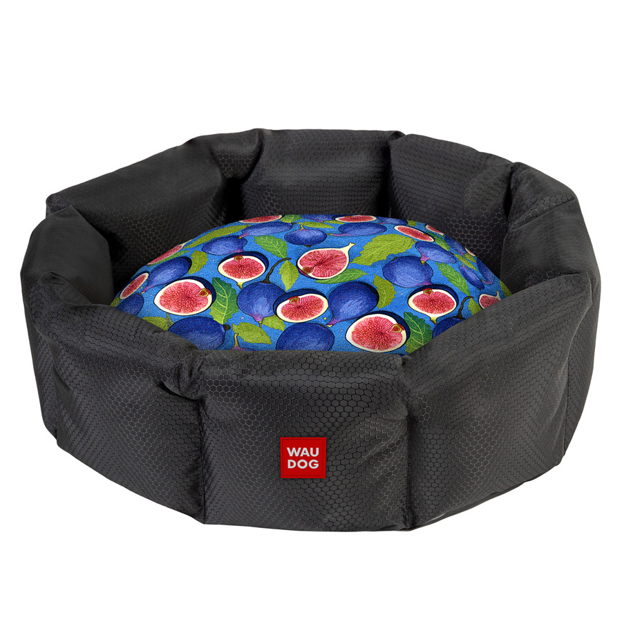 Лежанка для собак WAUDOG Relax, малюнок "Інжир", M, Ш 42 см, Д 52 см, В 19 см Коломыя - изображение 1