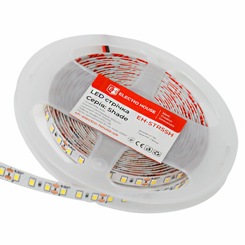 LED стрічка  10Вт 12В 1100 Лм, SMD2835 120 діодів, нейтральний білий 4000К, серія Shade, гарантія 2 роки Дніпро - фото 3