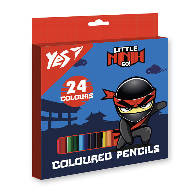 Олівці кольорові 24 кол. "Yes" Ninja тригранні, 290743, шт Київ - фото 1