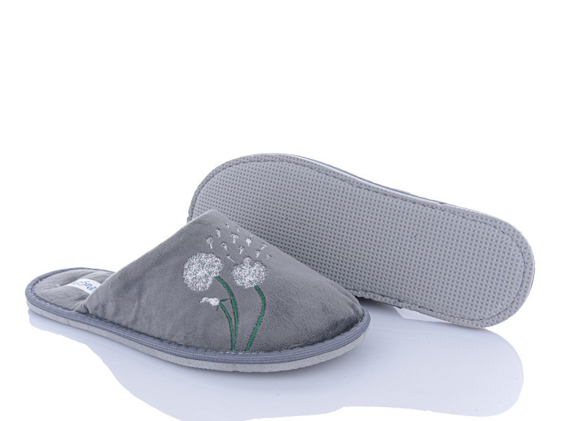 Тапочки жіночі сірий велюр теплі Кульбаба "PaGo" Одеса - фото 6