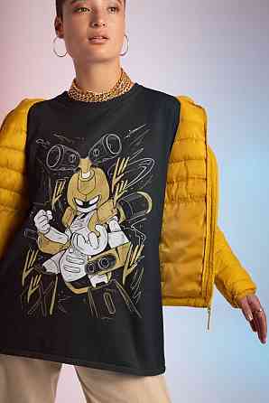 Футболка для хлопчика з аніме принтом Медаботс Волуме Медабот Відео оверсайз (зріст від 165 до 180) Чорний AnimeJ0857m Дніпро