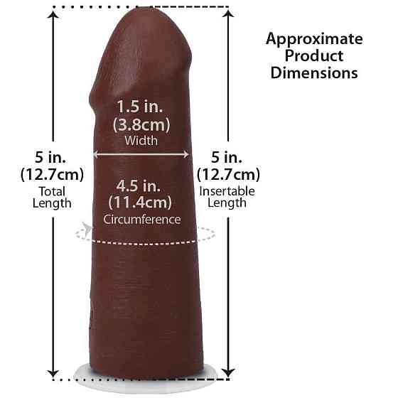 Фалоімітатор Doc Johnson The Realistic Cock ULTRASKYN - 5 Inch Chocolate Sex Aura Київ
