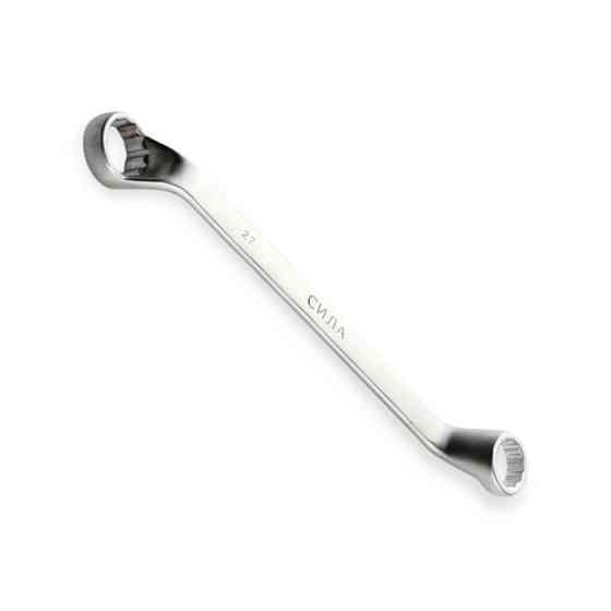 Ключ накидной изогнутый 24х27 мм CrV satine Мукачево
