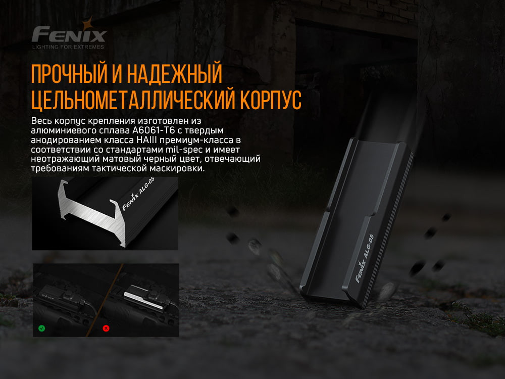 Кріплення на зброю для виносної кнопки Fenix ALG-05 Київ - фото 10
