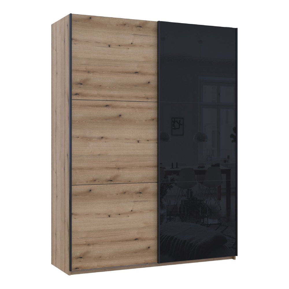 Шафа купе Doros G-Caiser Дуб Евок 1 ДСП / 1 Скло / 3 частини 180х60х240 (DRS-011577) Львів - фото 7