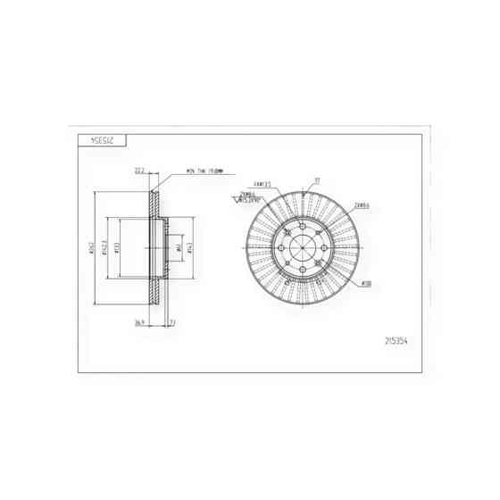 Диск Renault Megane I, Laguna I, Scenic I передній (d262x22mm) гальмівний Мукачево