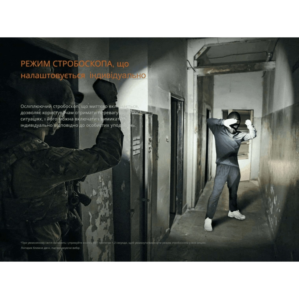 Ліхтар тактичний ручний Fenix PD35R ACE LED 2000 лм + наключний ліхтар CL01 (помаранчевий) | Лімітована серія Київ - фото 16