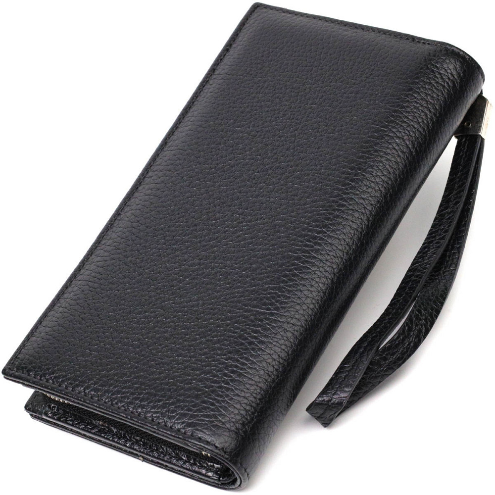 Практичный женский клатч с блоком для кредитных карт из натуральной кожи Tony Bellucci 22033 Черный Киев - изображение 2