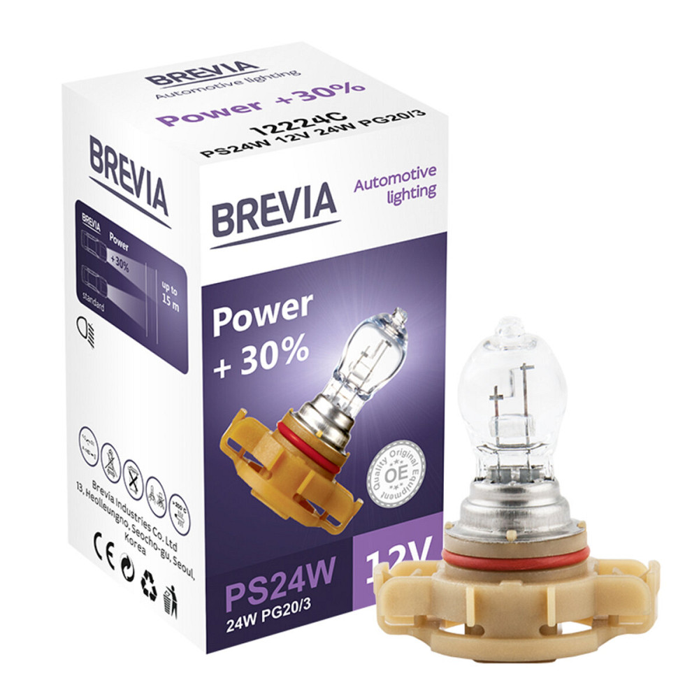 Галогенова лампа Brevia PS24W 12V 24W PG20/3 Power +30% CP Київ - фото 1