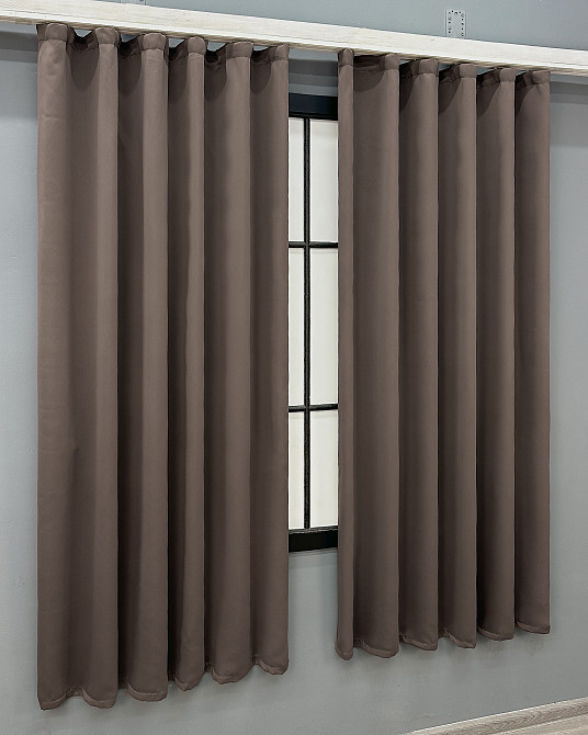 Комплект коротких штор VR-Textil Bagema Rvs № 2070ш Кавовий 130х170 см 2 шт (35-0452) Київ - фото 3