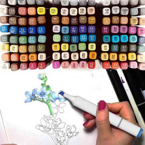 Набор маркеров в чехле 80 шт, Маркеры для художественных работ двухсторонние, Набор скретч маркеров GB-72 Львов