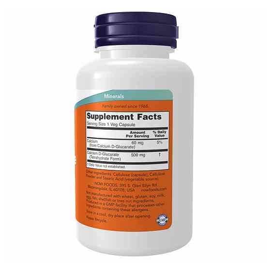 Кальцій Now Foods Calcium D-Glucarate 500 мг 90 капсул Луцьк