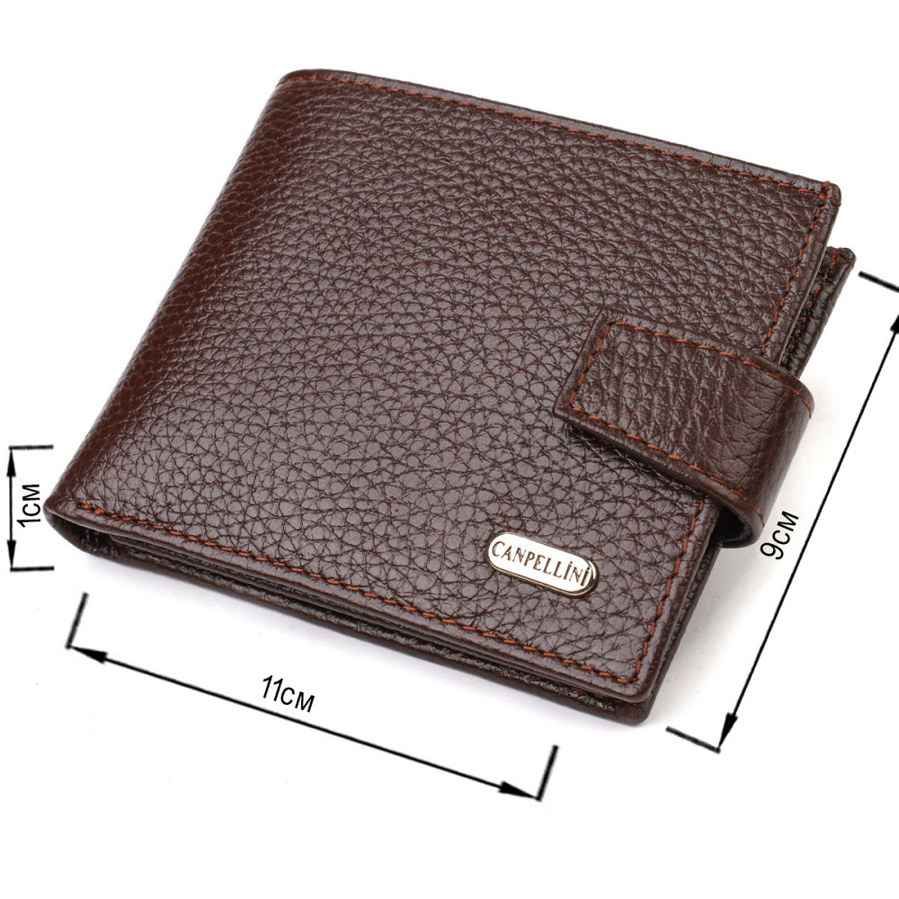 Идеальное портмоне для мужчин из натуральной зернистой кожи Коричневое (CANPELLINI) Киев - изображение 7