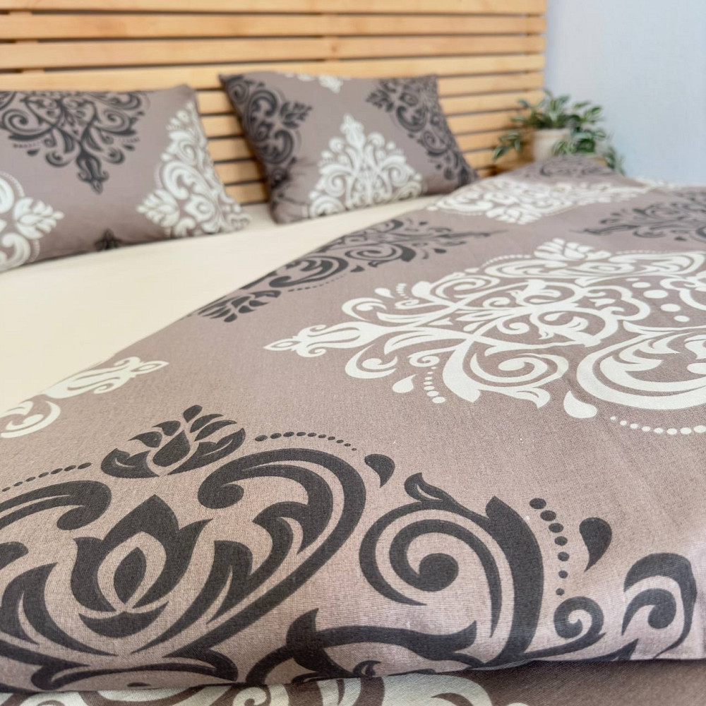 Постельное белье бязь Евро Орнамент 100% хлопок YouStar (Коричневый) Сумы - изображение 7