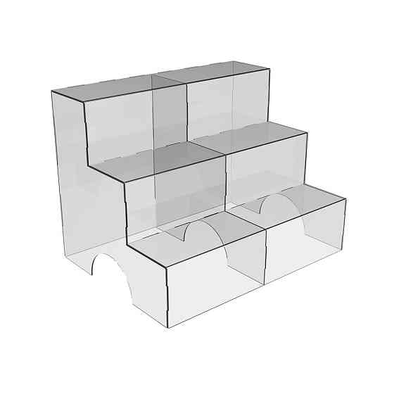 Товарна горка EKOSTAR на 3 полки 1000х744х750 акрил 6 мм Київ