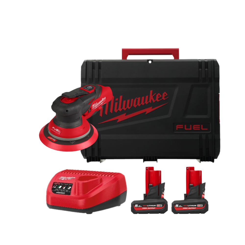 Шліфмашина ексцентрикова акумуляторна безщіткова MILWAUKEE M12 FROS5-502X, діаметр150мм (зарядний пристрій С12 С, 2 акумулятори Одеса - фото 1