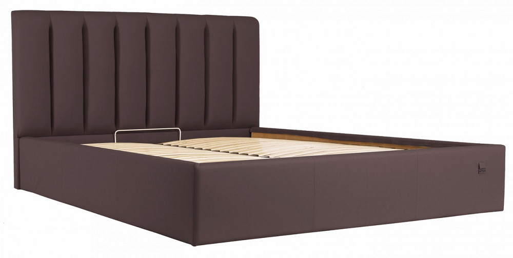 Ліжко Sanam Comfort 140 х 190 см Fly 2231 З підйомним механізмом та нішою для білизни Темно-коричневий Дніпро - фото 12