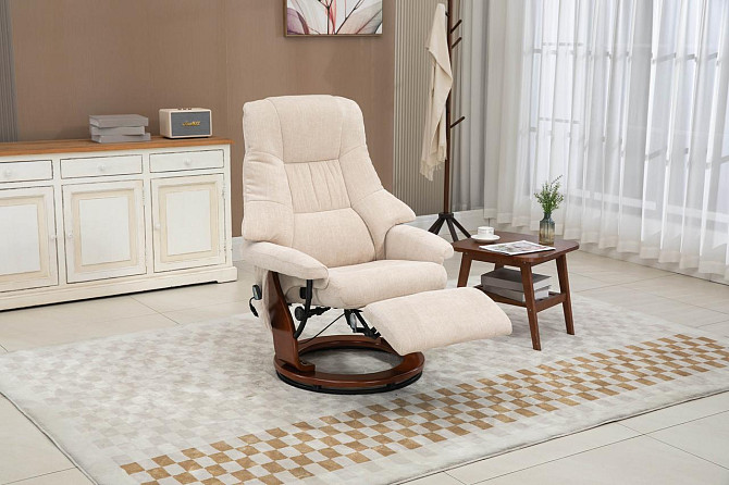 Крісло для відпочинку Avko Style ARMH 001 Beige з масажем, підігрівом і підставкою для ніг Київ - фото 7