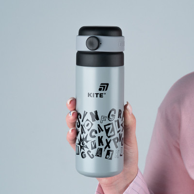 Термос Kite 500 мл, сірий (K25-1222-2) Вінниця - фото 6