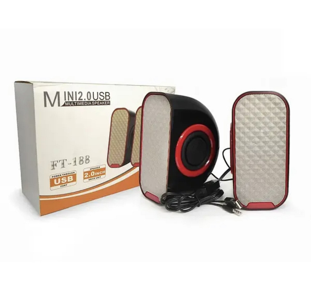 Музичні колонки для комп'ютера 2.0 6 Вт FT-188 7658 (36 шт) Одеса - фото 1