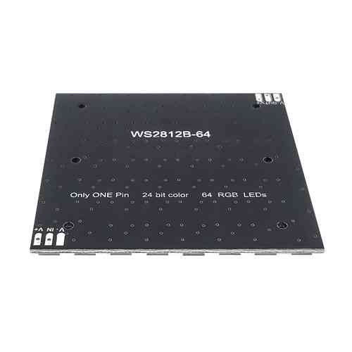 Матриця світлодіодна WS2812B 8x8 64 LED RGB адресна панель 5В 24 біт 256 рівнів SMD 5050 66x66 мм Київ