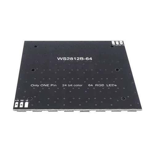 Матриця світлодіодна WS2812B 8x8 64 LED RGB адресна панель 5В 24 біт 256 рівнів SMD 5050 66x66 мм Київ - фото 5