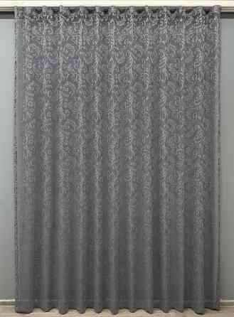 Тюль VR-Textil 1484т Жакард з вишивкою графітовий 300х270 см (40-323) Київ