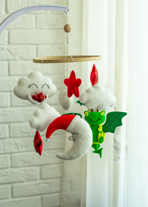 Дитячий мобіль на ліжечко «Дракон» Київ - фото 3