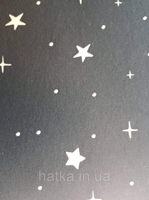 Шпалери флізелінові дитячі Caselio Our Planet зірки білі точки на темно синьому тлі світяться в темряві Київ - фото 6