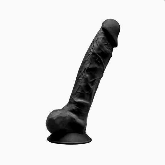 Фаллоимитатор SilexD Vetus Black (MODEL 1 size 8in), двухслойный, силикон+Silexpan, диаметр 4,2см Sex Aura Киев