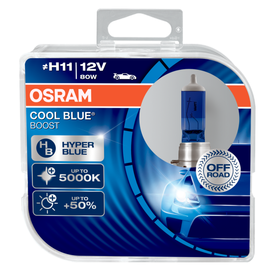 Комплект галогеновых ламп OSRAM H11 62211CBB-HCB Cool Blue Boost 80W 12V PJ19-2 (2 шт) Харьков