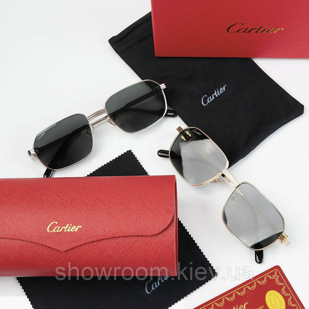 Чоловічі сонцезахисні окуляри (0445) silver Lux Київ - фото 4